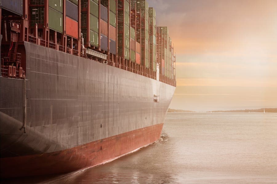 Shipping containers used for export and sea freight